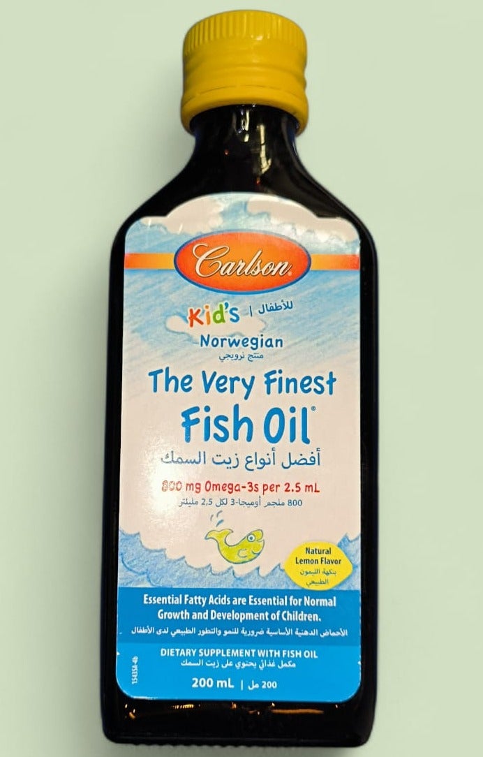 كارلسون شراب كارلسون للأطفال بزيت السمك بالليمون - 200 - Image 1